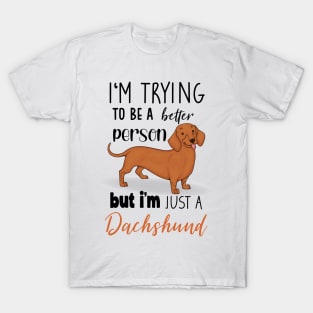 Funny Dachshund Mom Dog Lover Doxie, Cute Wiener Dog T-Shirt